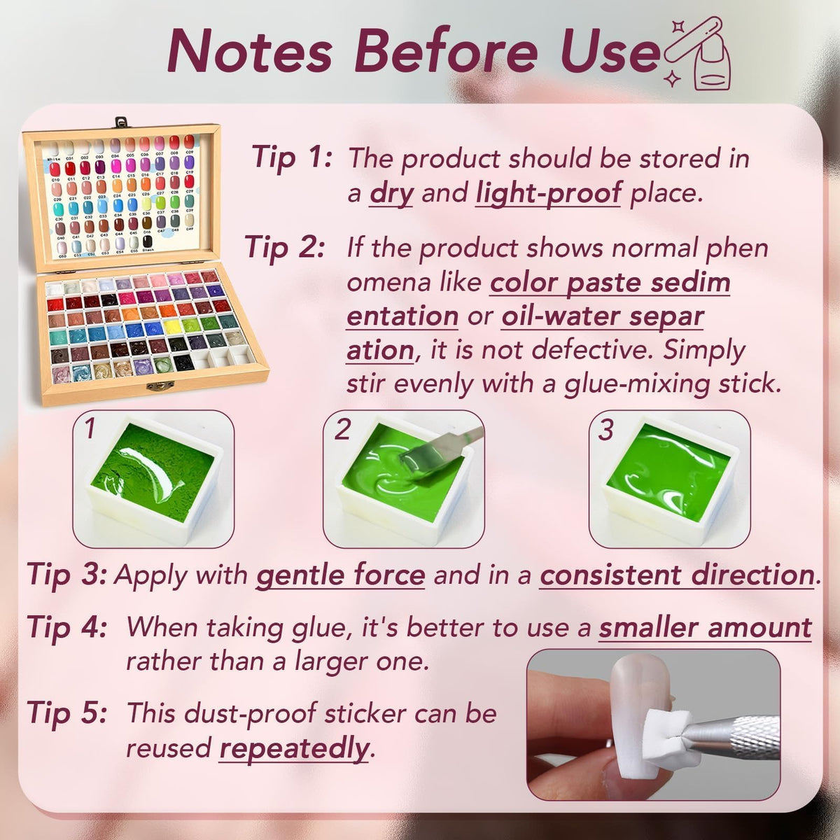 GZIXBDA cured nails showing glossy no-wipe finish for durable wear