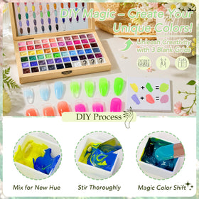 GZIXBDA sample nails with French and blooming designs showcasing finished look