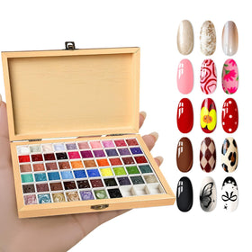 GZIXBDA front tray packaging showing 57 mini gel colors for portable variety