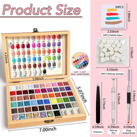 GZIXBDA open compartments with 57 vibrant gel pigments preserved for long-term use