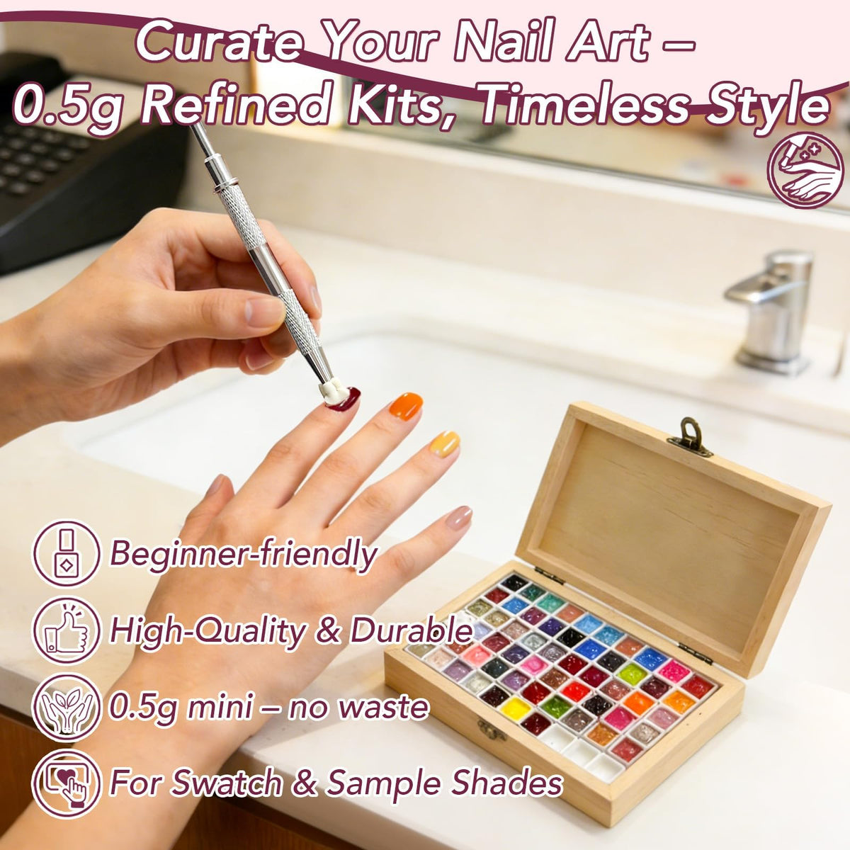 GZIXBDA stamping in action using stamper and plate for crisp nail designs