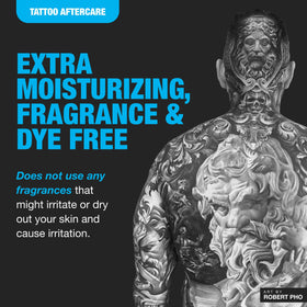 H2Ocean Aquatat being applied by tattoo artist demonstrating protective barrier for fresh ink