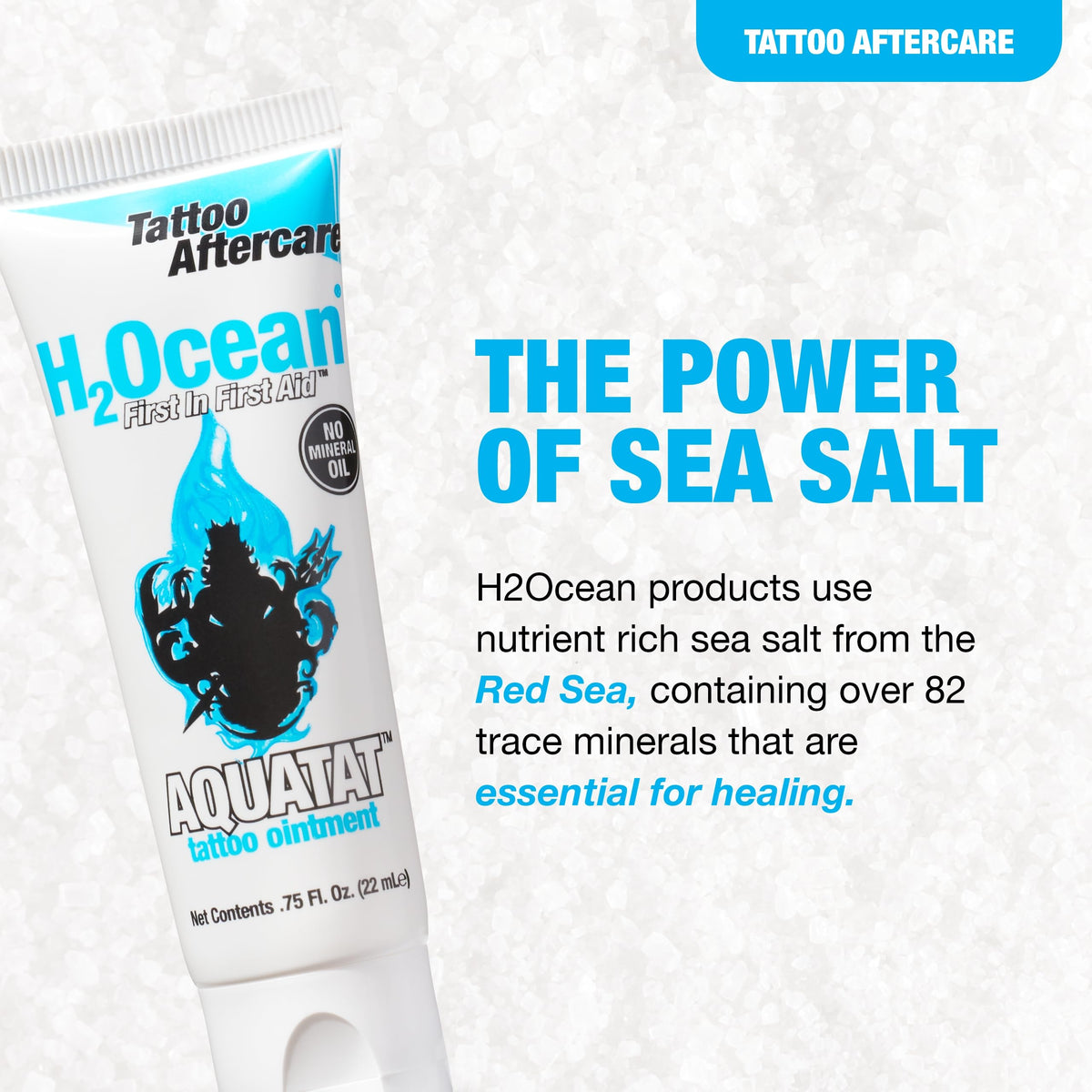 H2Ocean Aquatat ointment texture on fingertip showing lightweight spreadability and hydration
