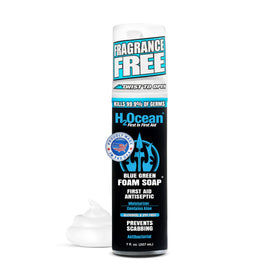 H2Ocean front label showing product name and unscented benefit