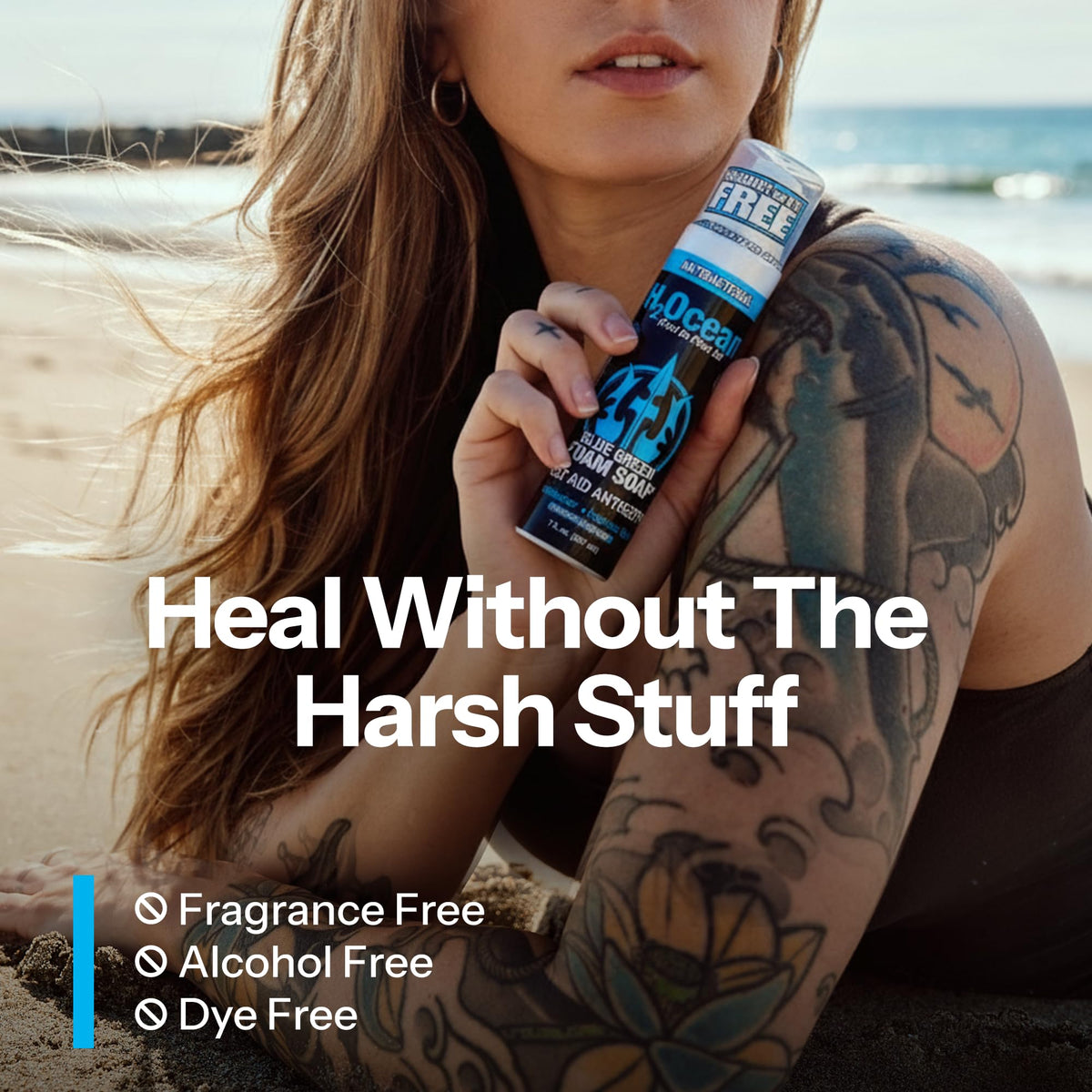 H2Ocean sea salt ingredient display highlighting mineral-rich formula