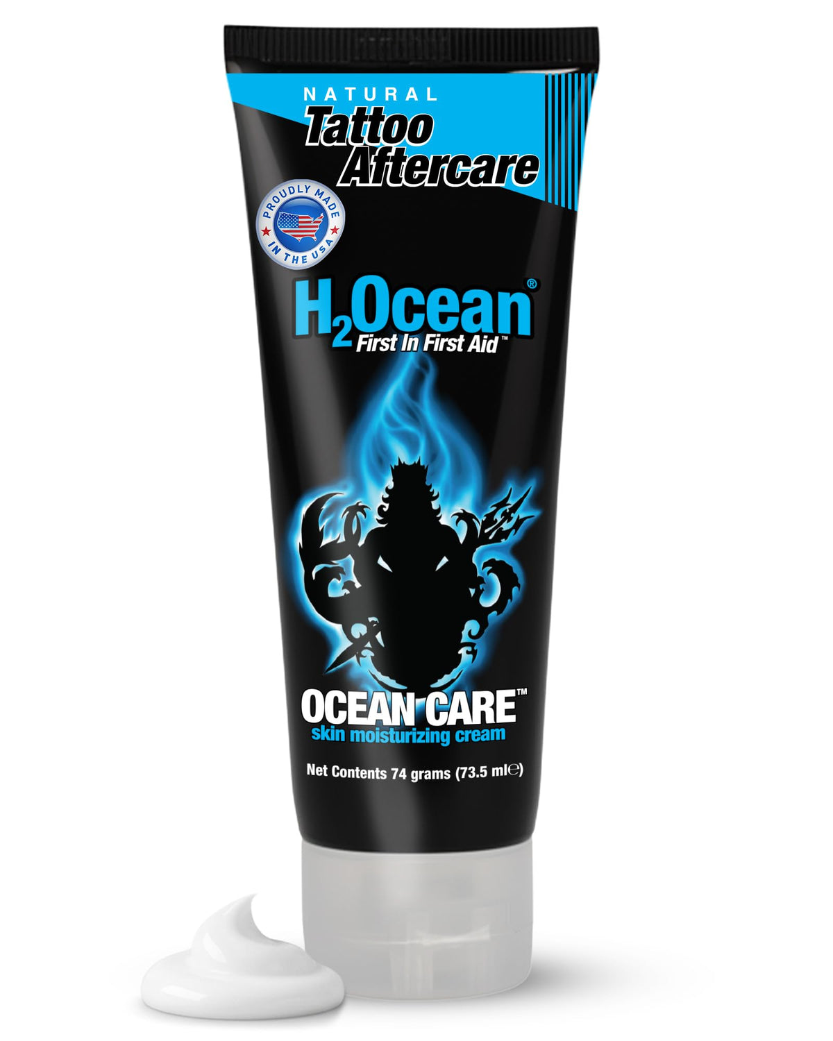 H2Ocean front packaging tube showing compact travel-friendly design and clear branding