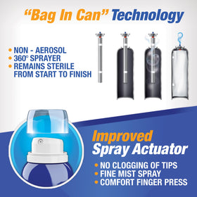 H2Ocean spray nozzle closeup for hygienic no-touch application benefit