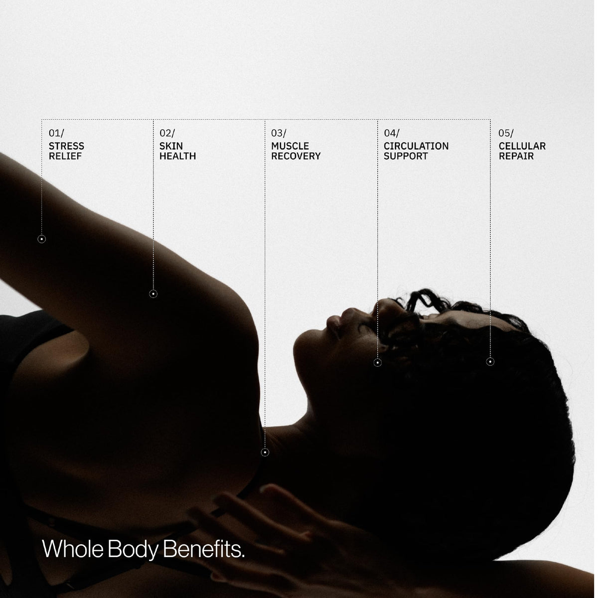 Person relaxing in bathtub using H2TAB tablets, showcases stress relief and muscle recovery