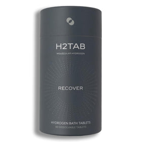 H2TAB front packaging showing 60-count jar and clean design, promotes convenient recovery