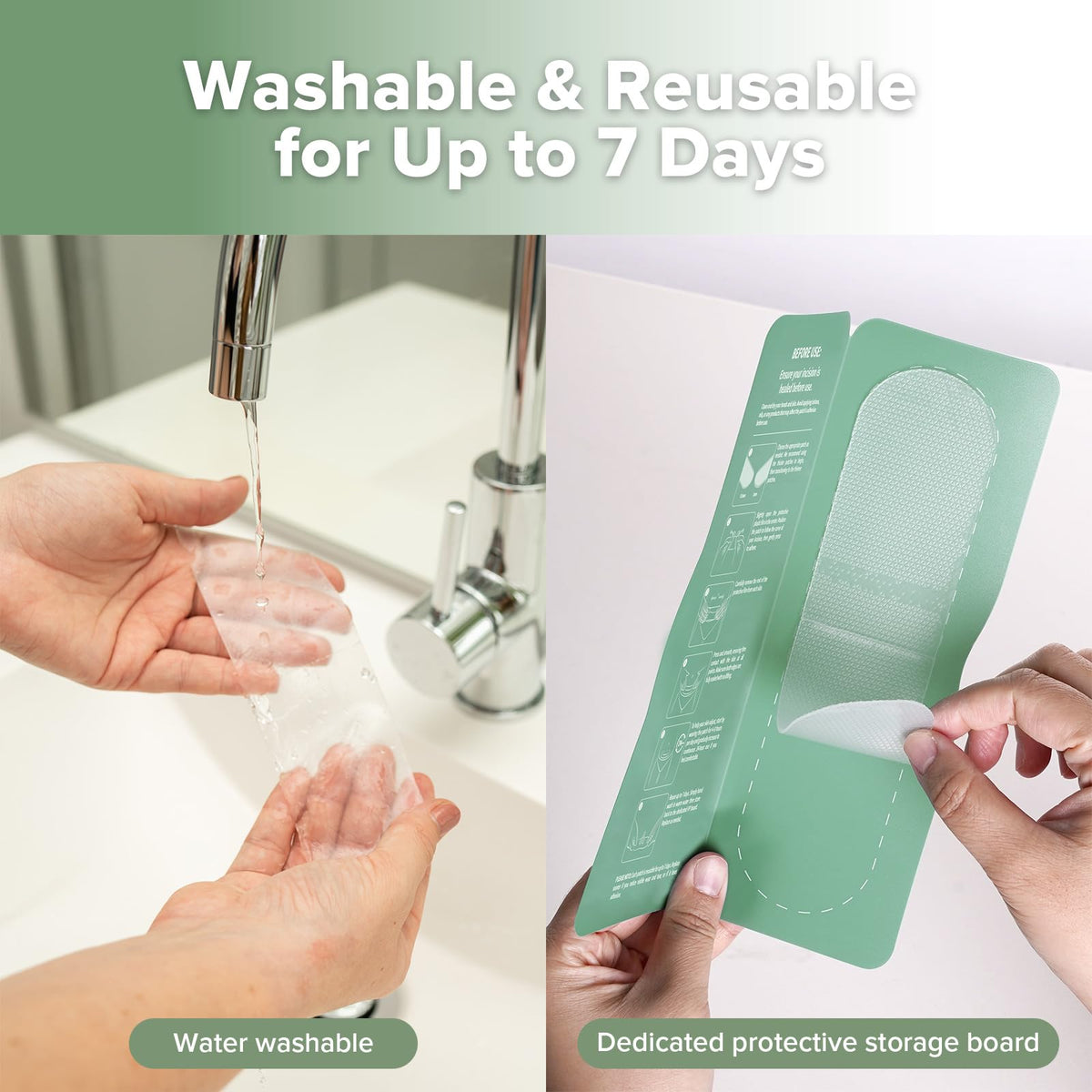 haakaa hand holding sheet showing flexibility for easy application