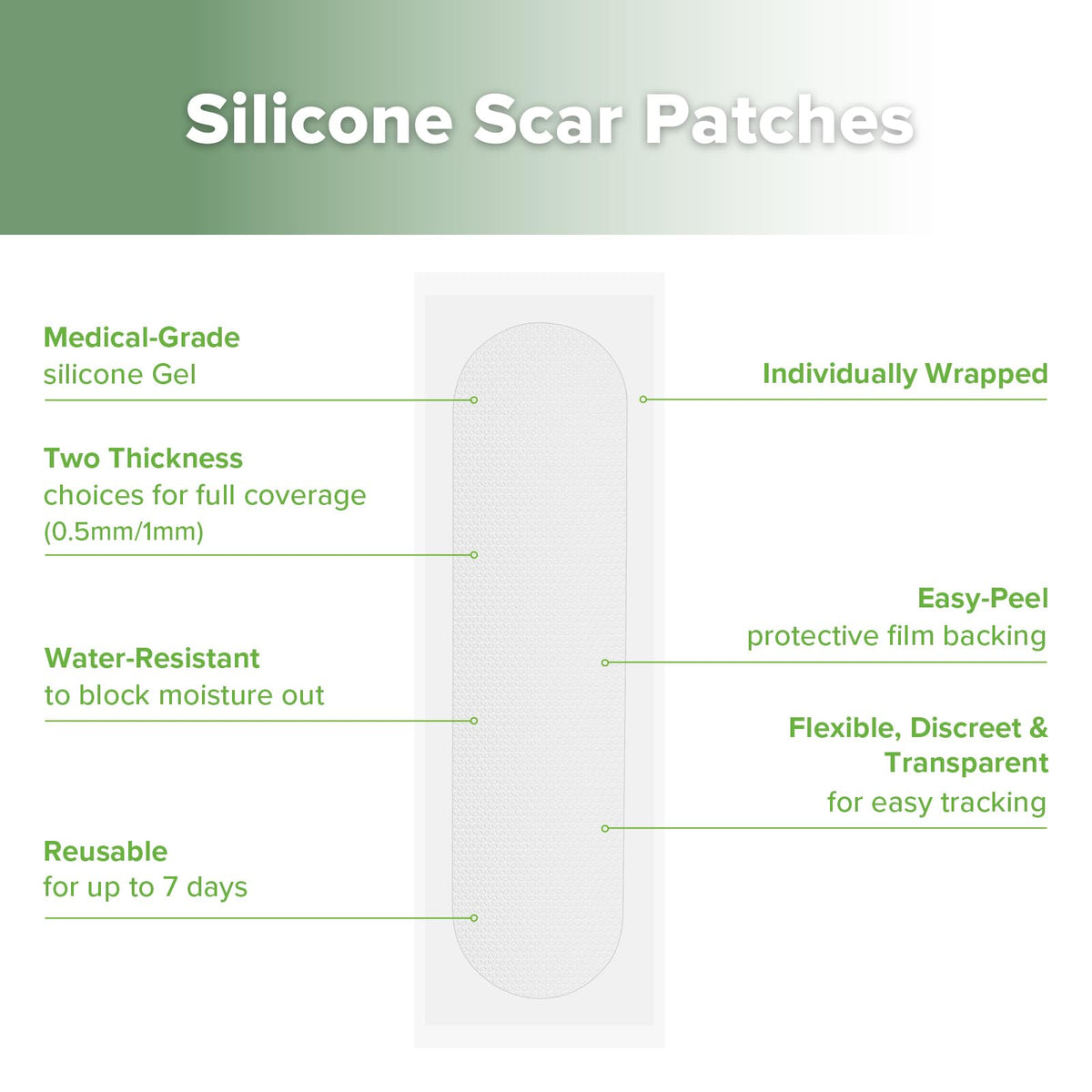 haakaa scar strip applied on abdomen demonstrating coverage and comfort