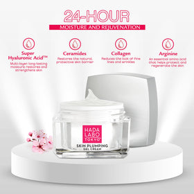 Hada Labo Tokyo ingredient focus highlighting hyaluronic acids and long-lasting moisture