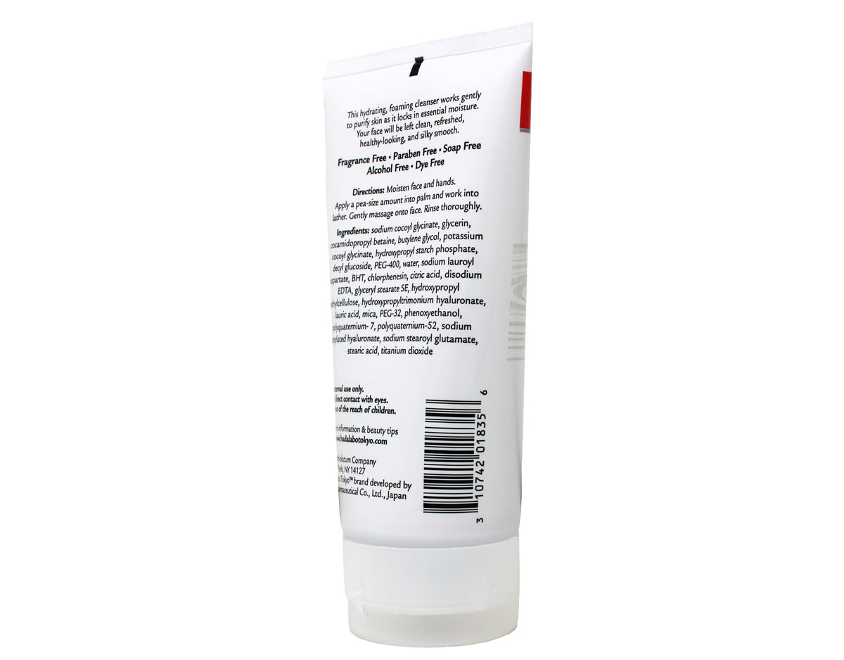 Hada Labo Tokyo creamy foam texture demonstrating gentle lather