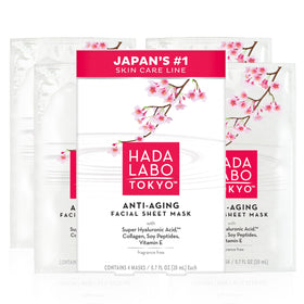 Hada Labo Tokyo front packaging showing single-use mask benefits