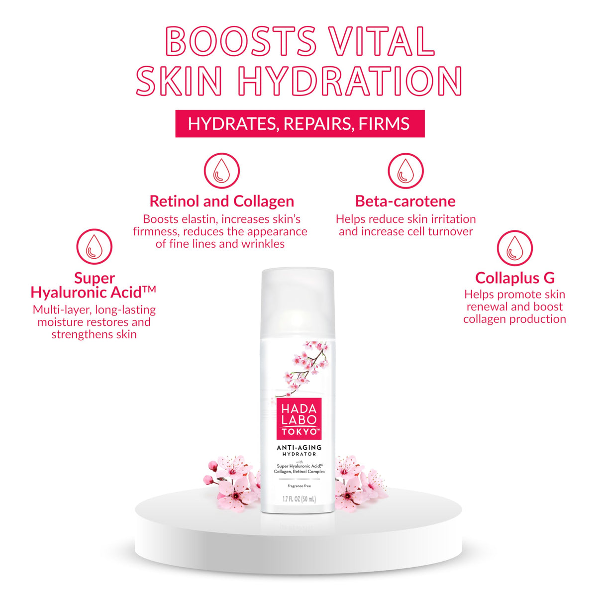 Hada Labo Tokyo clear serum texture close-up highlighting lightweight hydration