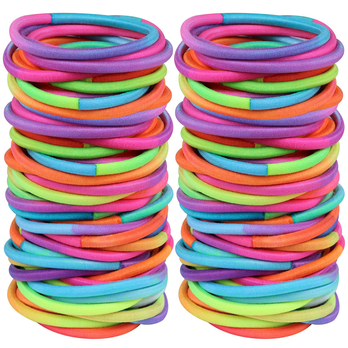 Hageolan front packaging showing 120 colorful no-damage hair ties, ideal for daily use