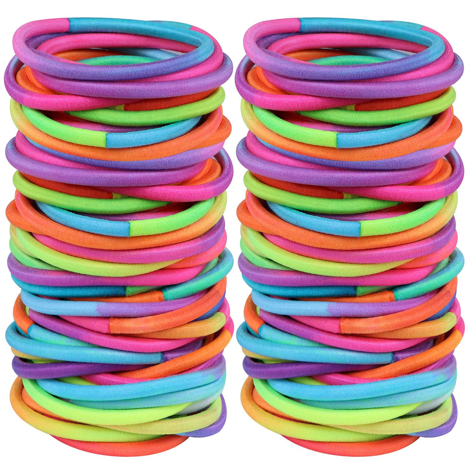 Hageolan front packaging showing 120 colorful no-damage hair ties, ideal for daily use