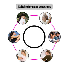 Hageolan hair tie in a ponytail demonstrating firm hold without damage
