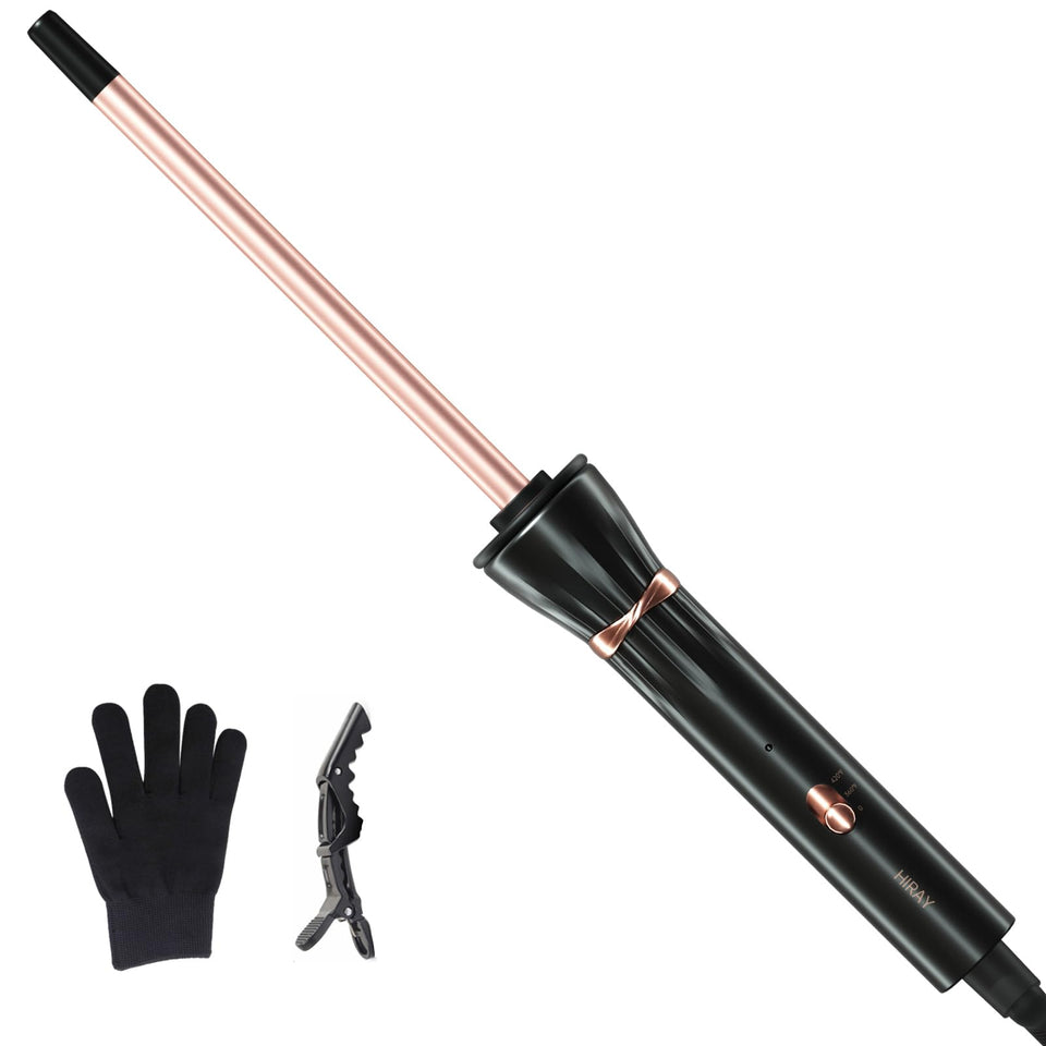 hahahope front view of curling wand showing compact design and ready-to-use benefit