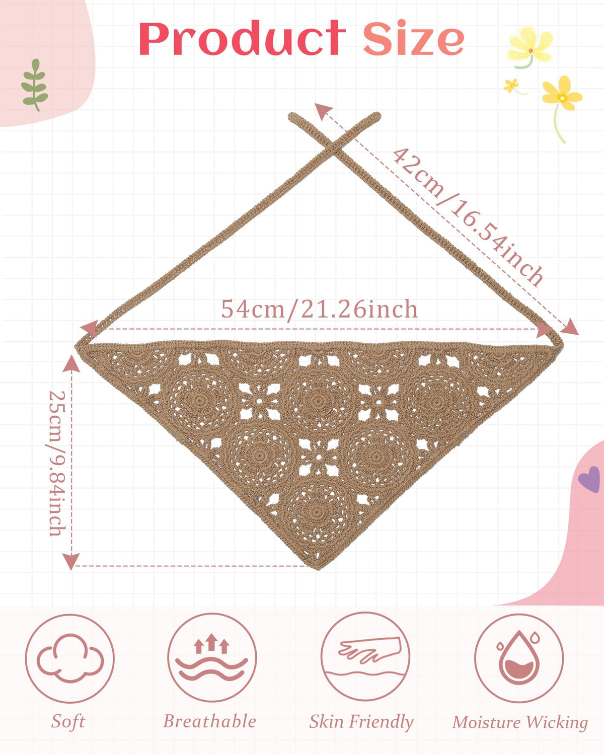 HAIMEIKANG bandana held in hand, demonstrates compact travel-friendly size