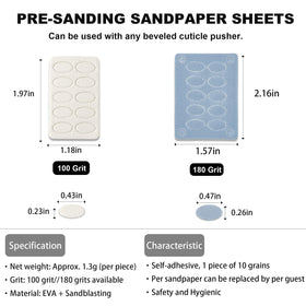 HaimiLiya 180 grit sandpaper sheets for smoothing nail surface before polish