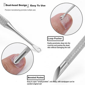HaimiLiya close-up of spoon end scooping residue for cleaner nails