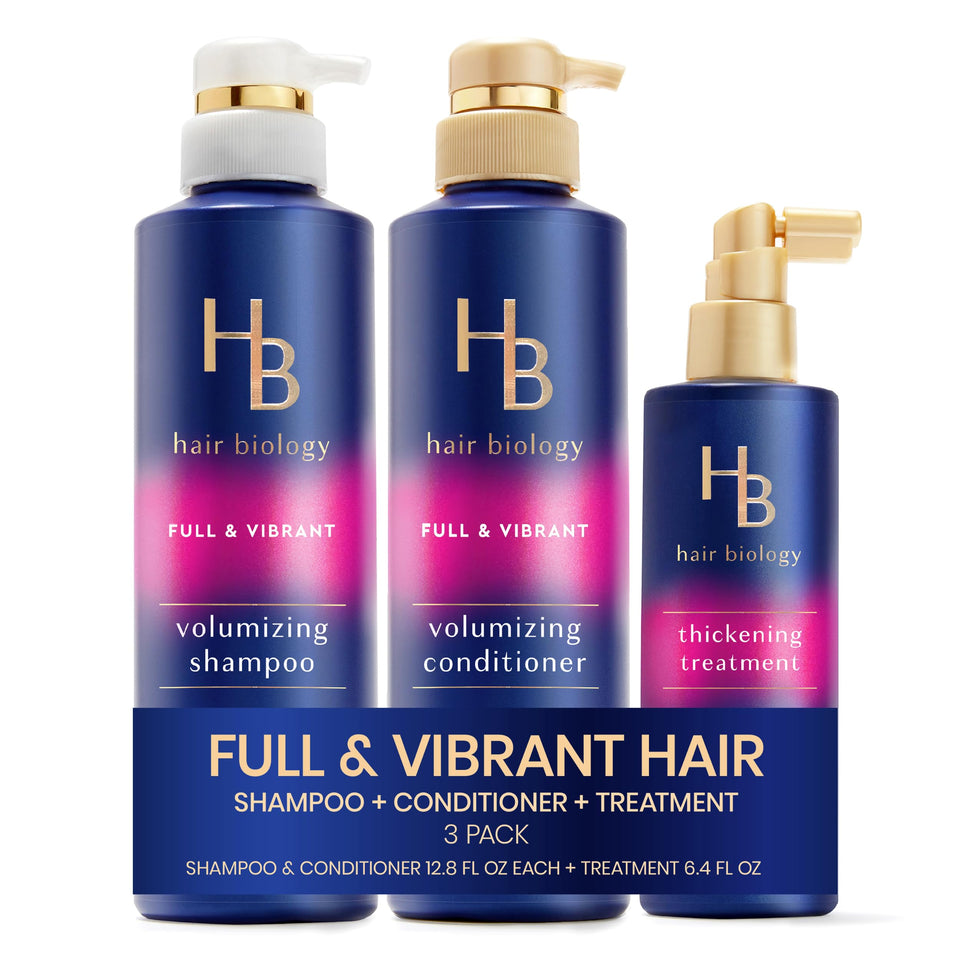 Hair Biology front packaging showing full set and easy styling benefits