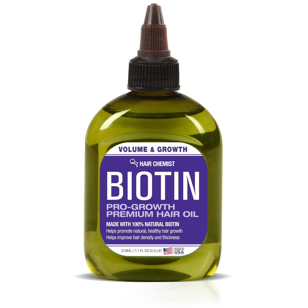 Hair Chemist front bottle view showing sleek label and premium finish for easy identification and trust