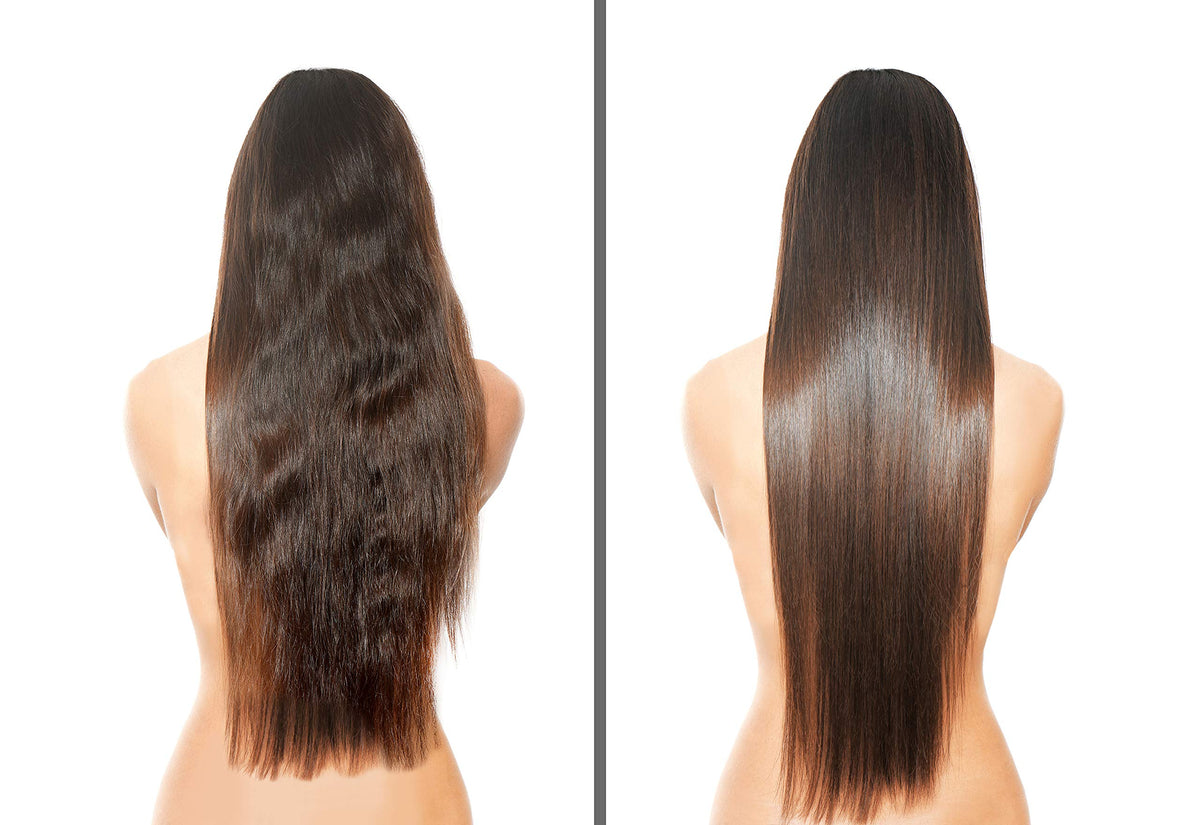 Hair Chemist smoothed through lengths and ends highlighting reduced frizz and sealing benefit