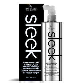 Hair Chemist front packaging showing 8 oz bottle and sleek branding benefit shine