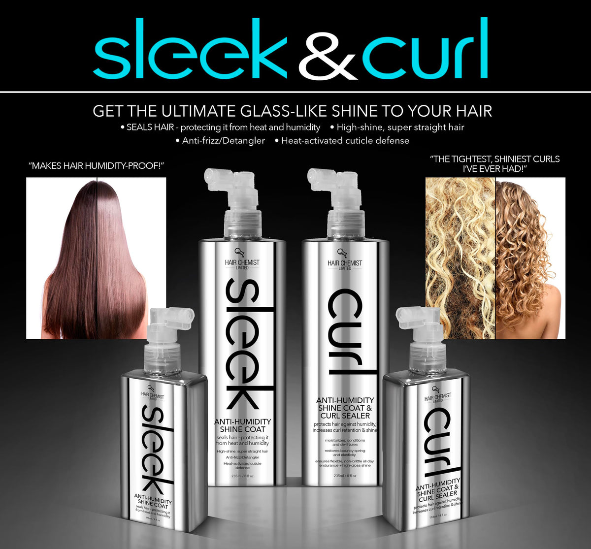 Hair Chemist bottle in travel bag emphasizing portability and on-the-go shine