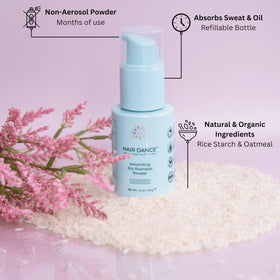 Hair Dance close powder texture highlighting fine absorbent particles