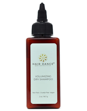 Hair Dance front packaging showing lavender label and jumbo bottle benefit: easy refresh