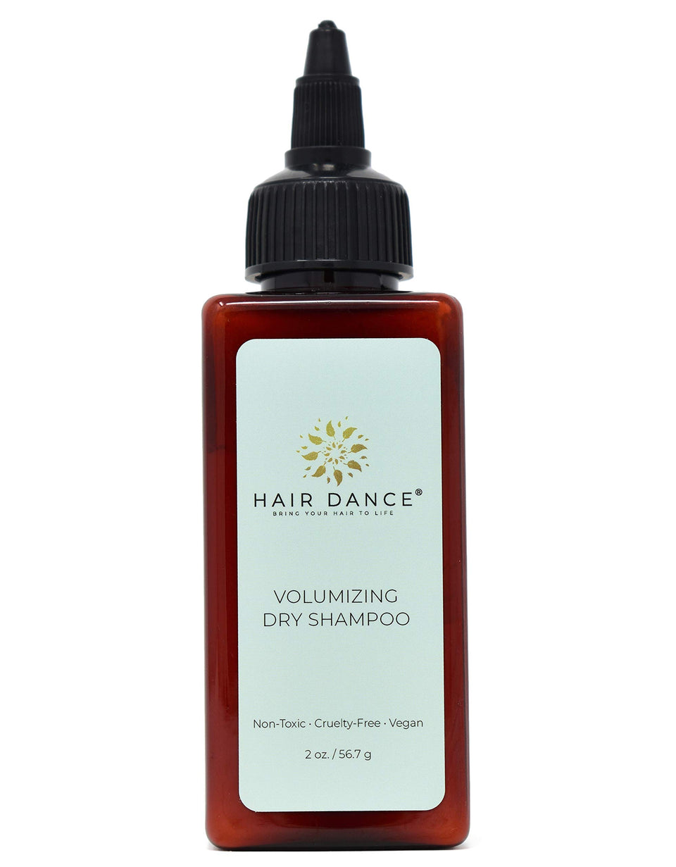 Hair Dance front packaging showing lavender label and jumbo bottle benefit: easy refresh