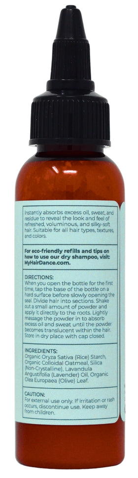 Hair Dance twist-cap detail demonstrating controlled powder dispensing benefit