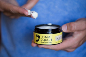 Hair Dough warmed on palms ready to apply for easy application benefit