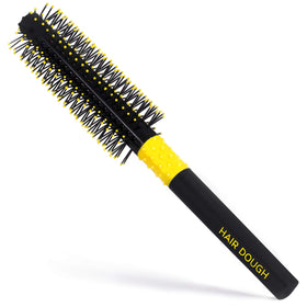 Hair Dough quiff roller small front view showing compact design and travel-ready benefit