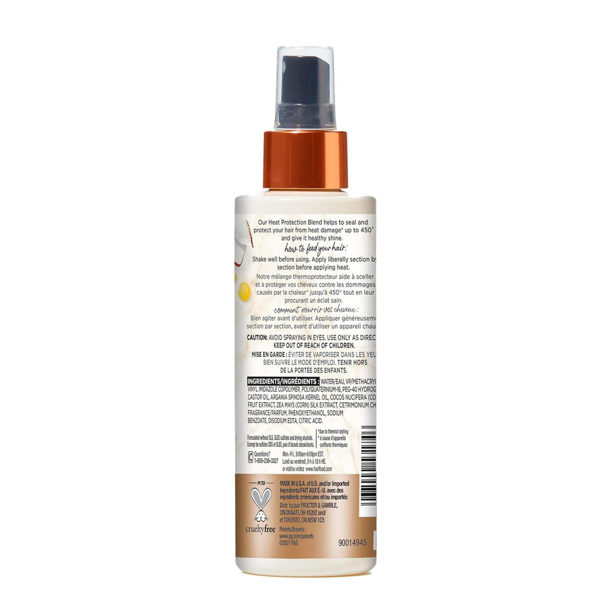 Hair Food bottle on bathroom shelf in lifestyle scene showing daily routine benefit