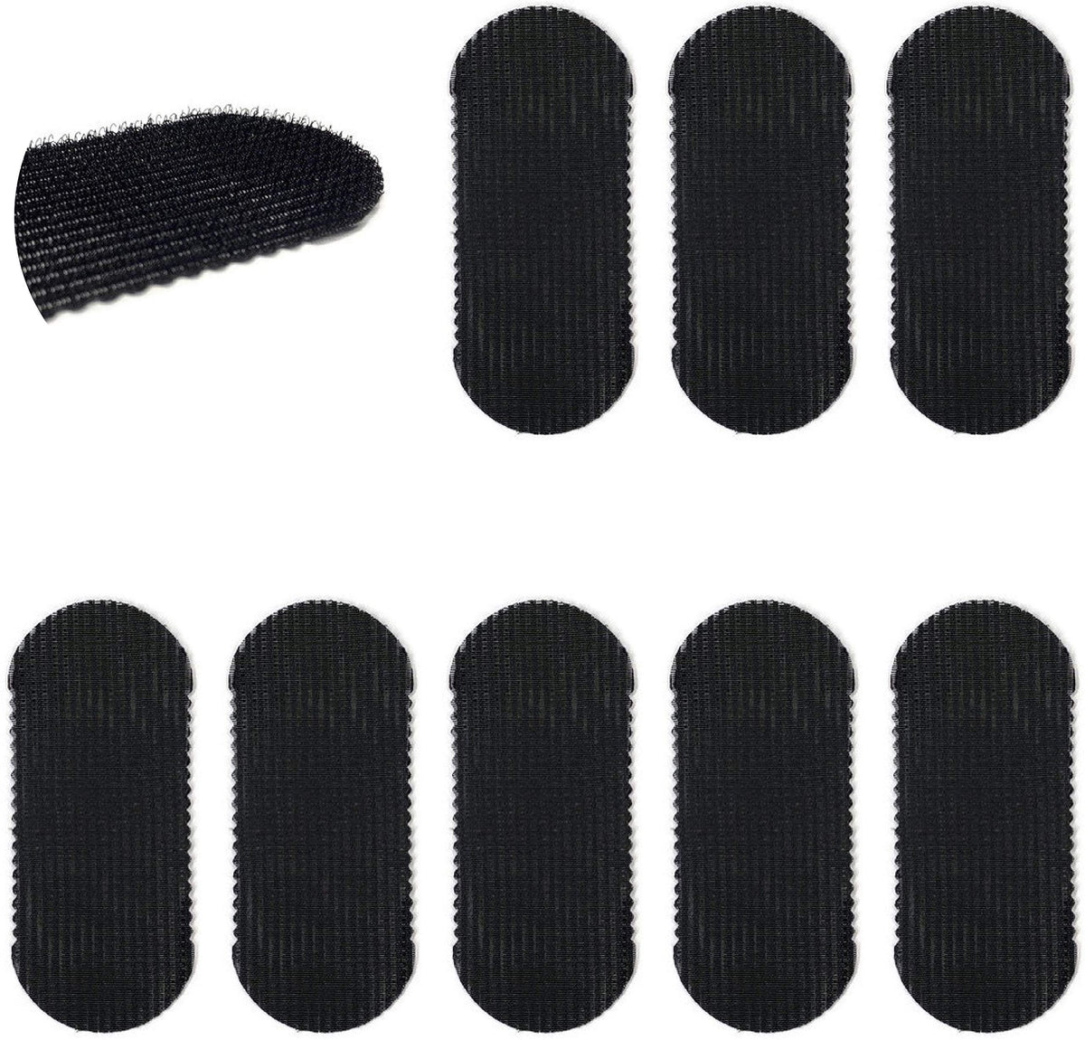 HAIR GRIPPERS front packaging showing eight black grips and clear branding for easy selection