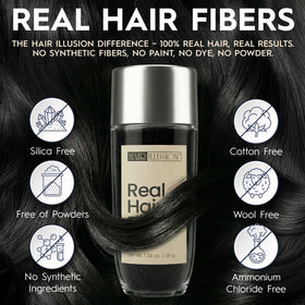 Close-up of Hair Illusion fibers texture demonstrating natural human-hair appearance