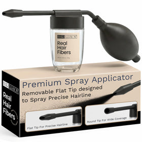 Hair Illusion front view of flat-tip applicator showing precise spray control benefit