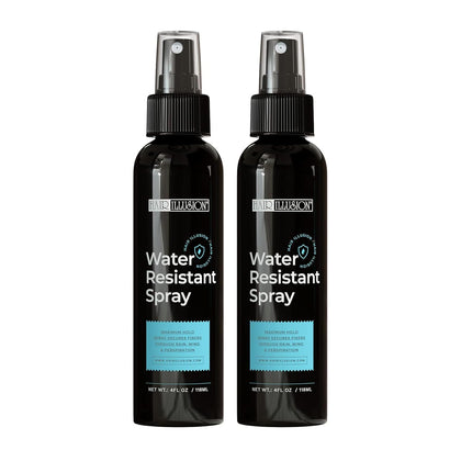 Hair Illusion front packaging showing product and benefit of water-resistant hold