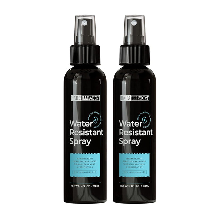 Hair Illusion front packaging showing product and benefit of water-resistant hold
