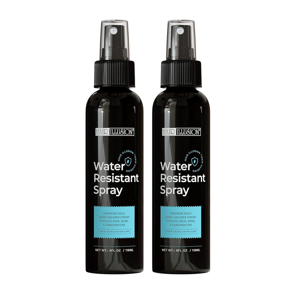 Hair Illusion front packaging showing product and benefit of water-resistant hold