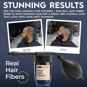 Hair Illusion detailed round nozzle option for faster wide-area fiber distribution