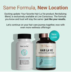 Hair La Vie ingredient flatlay with botanicals showing natural support