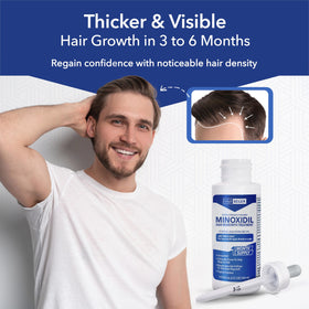 Hair Regen travel pouch with bottles showing convenient travel-friendly kit