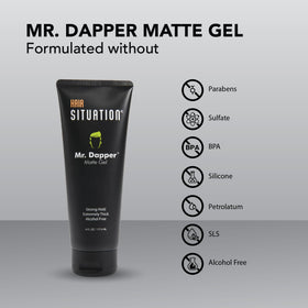 Hair Situation Mr. Dapper on bathroom counter in lifestyle setting for daily routine benefit