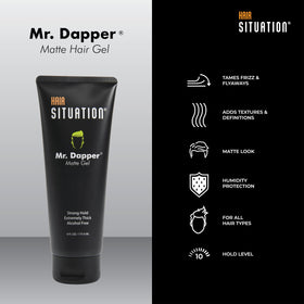 Hair Situation Mr. Dapper side profile of styled hair showing natural matte look benefit