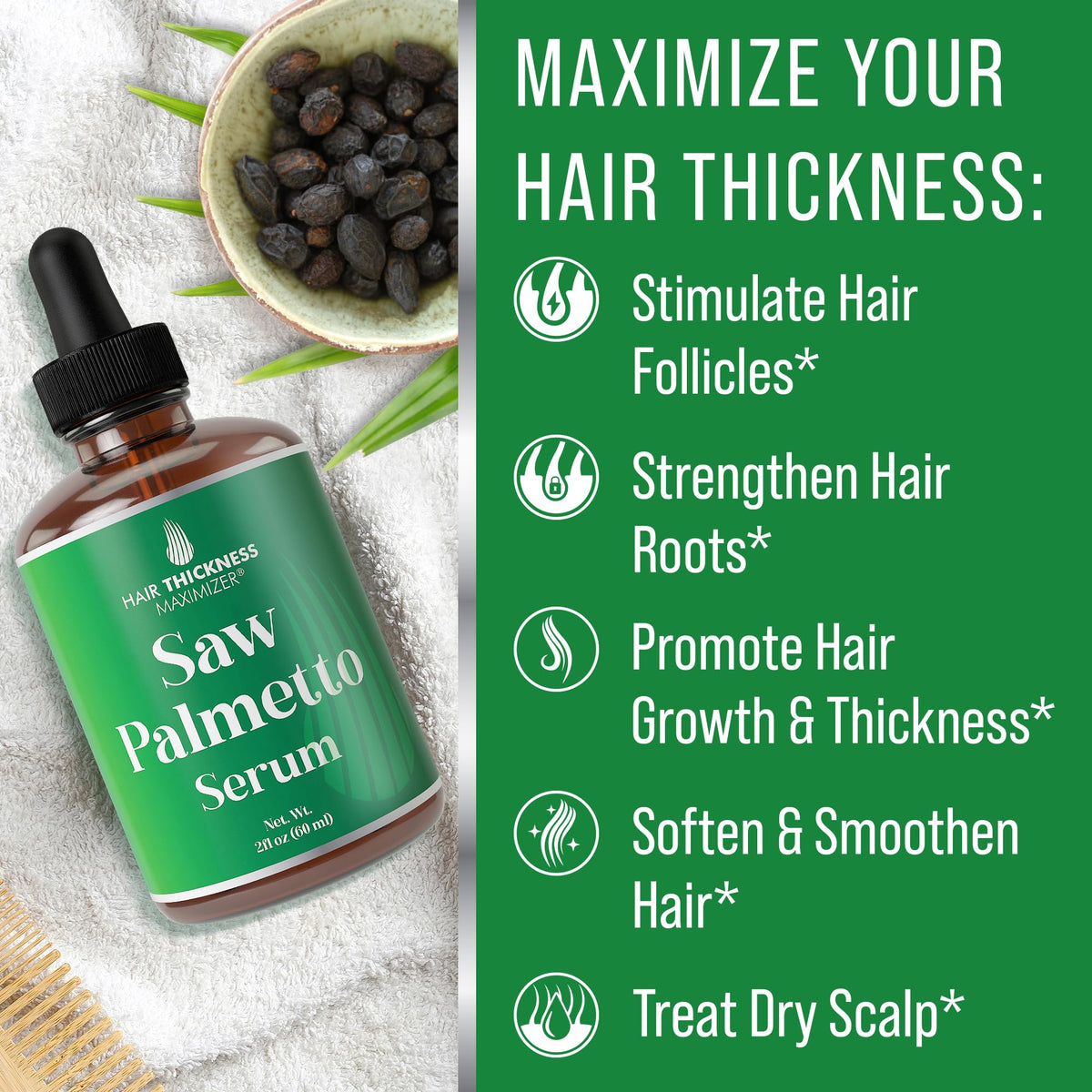 Hair Thickness Maximizer applied to scalp during massage promoting circulation benefit
